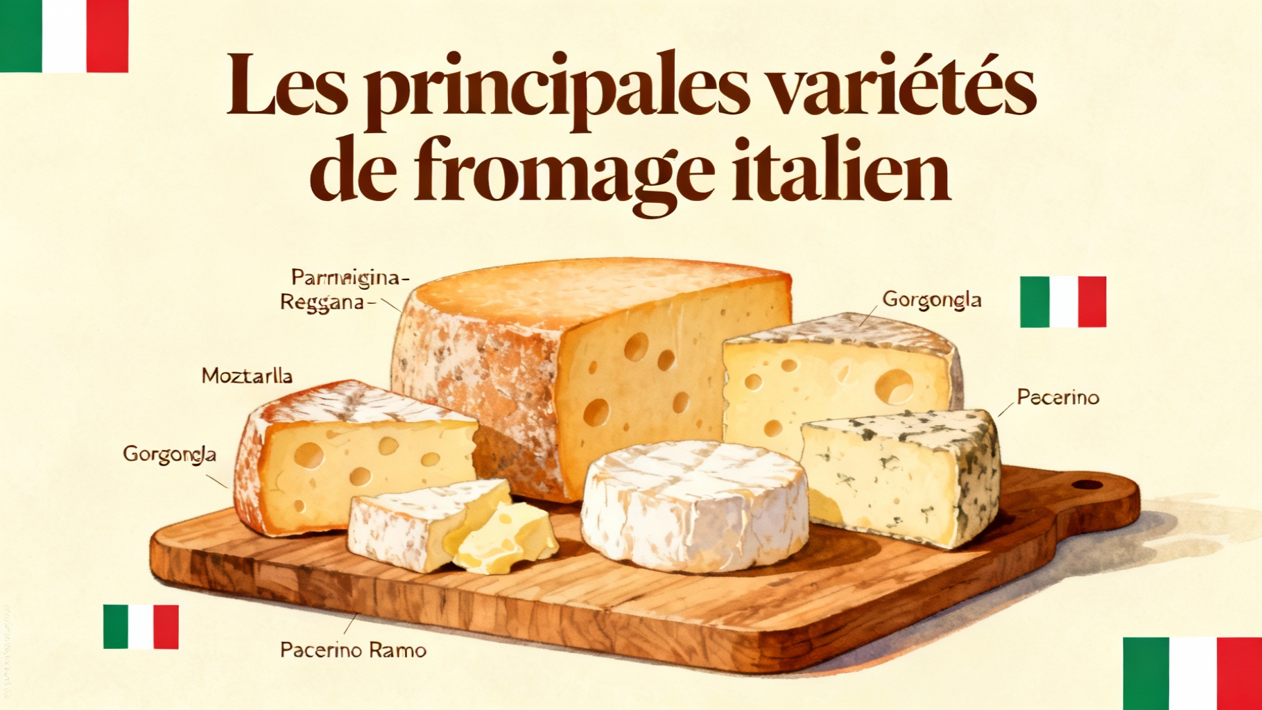 Le principali varietà di formaggi italiani
