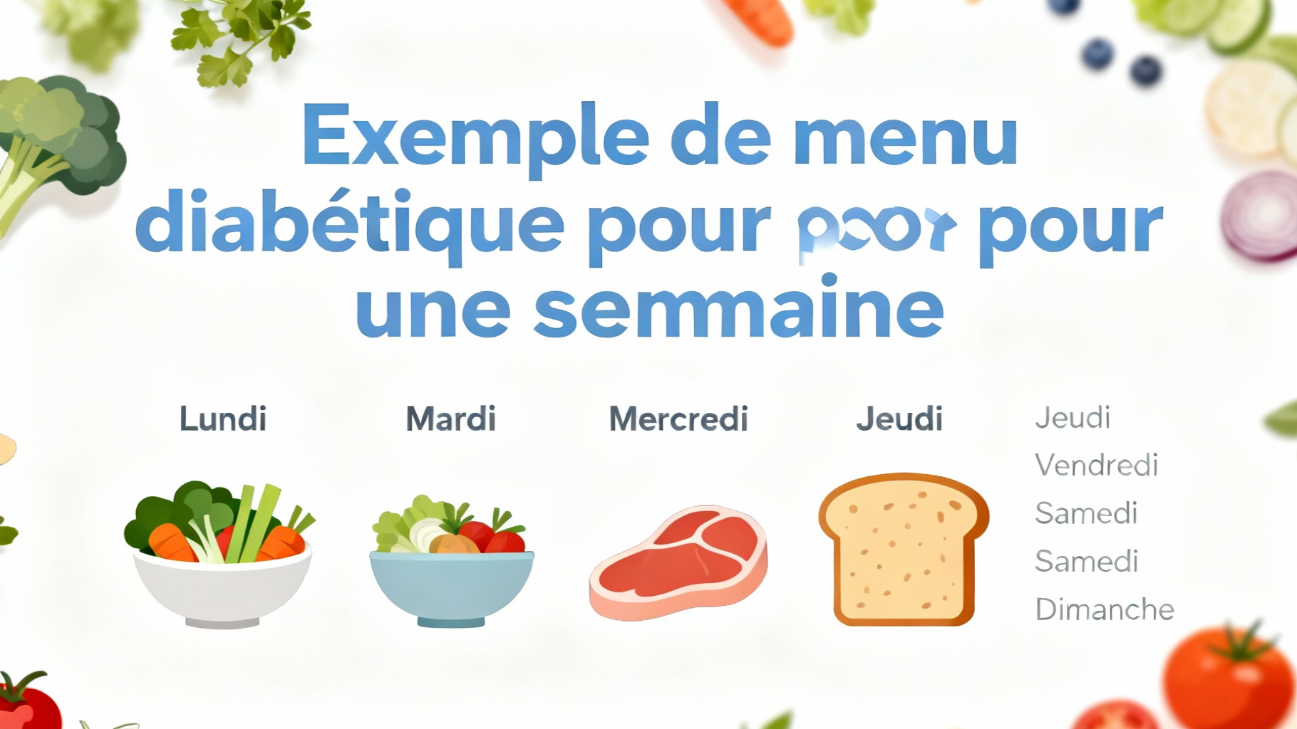 Esempio di menu settimanale per diabetici
