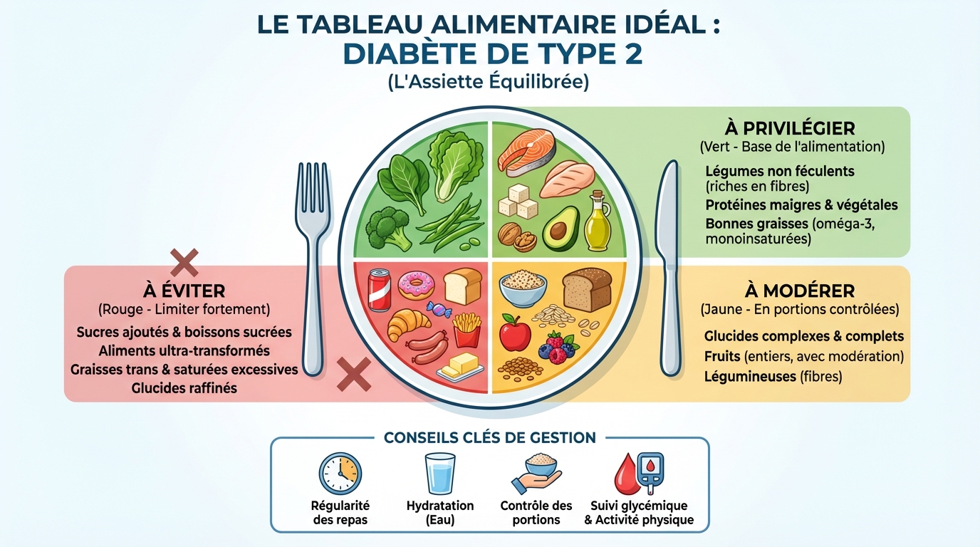 La tabella alimentare ideale per il diabete di tipo 2 1 Les aliments à privilégier