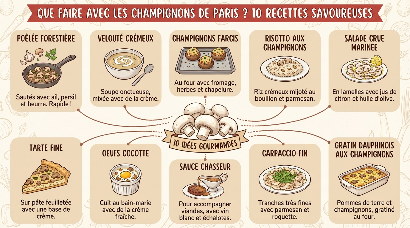 10 ricette facili con i funghi champignon