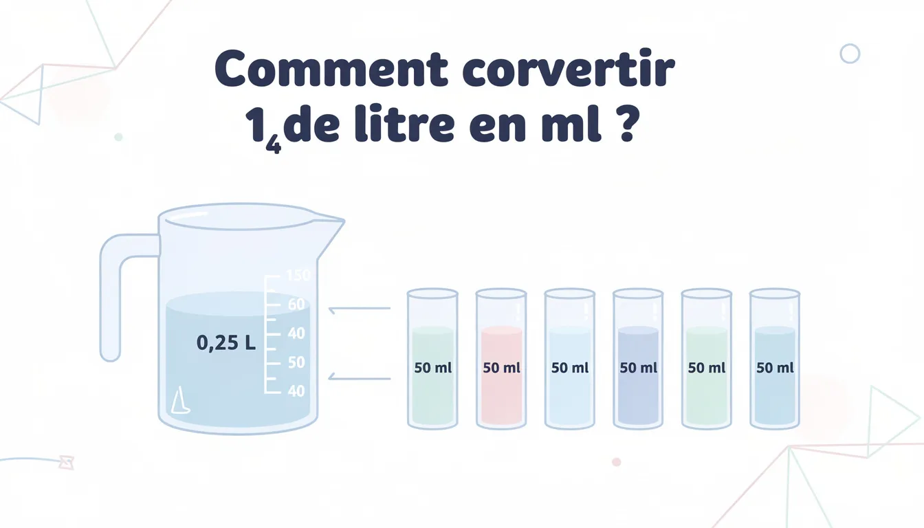 Capire facilmente quanto fa 1/4 di litro in ml 1 Come convertire 1/4 di litro in ml?